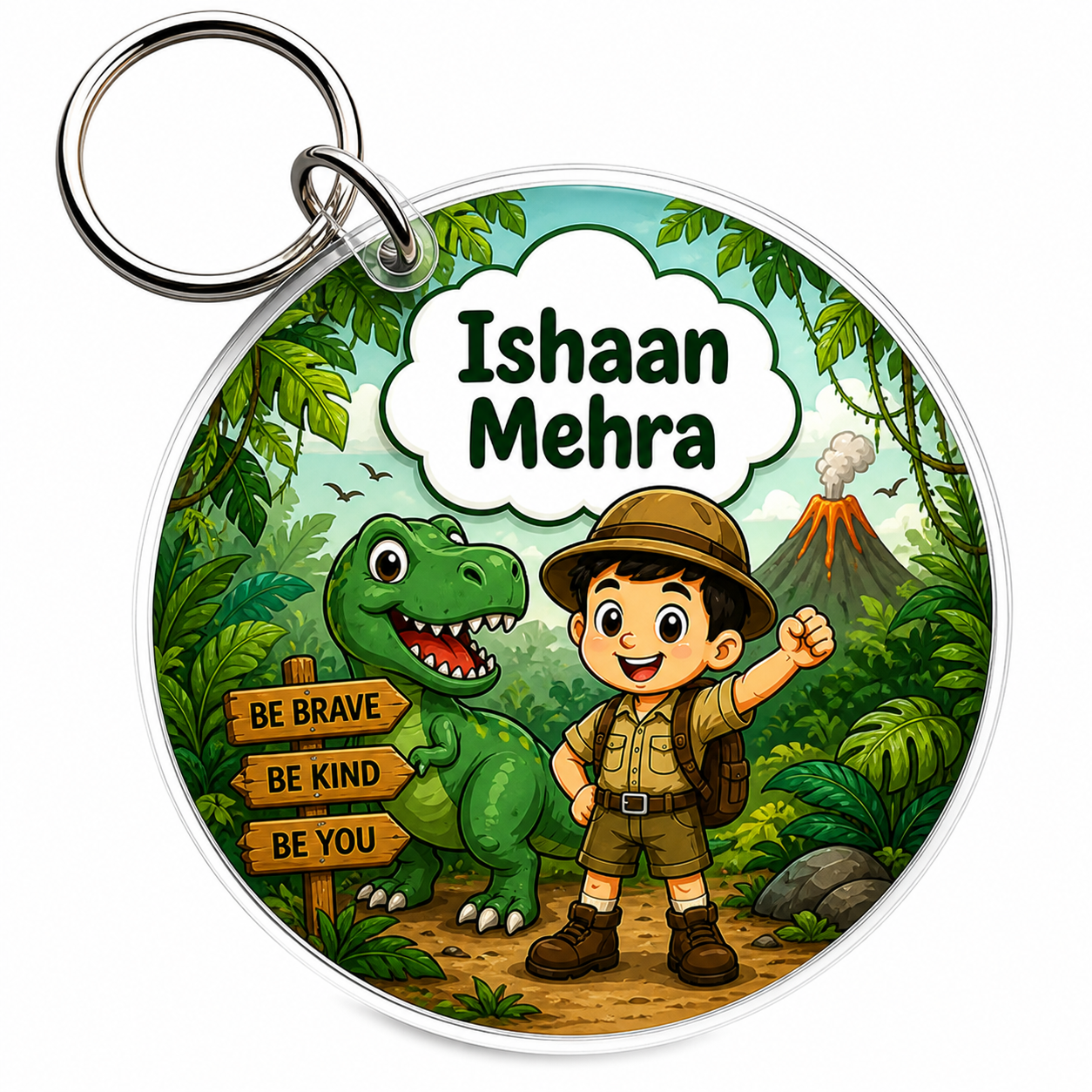 Personalized Kids Name Tag Keychain