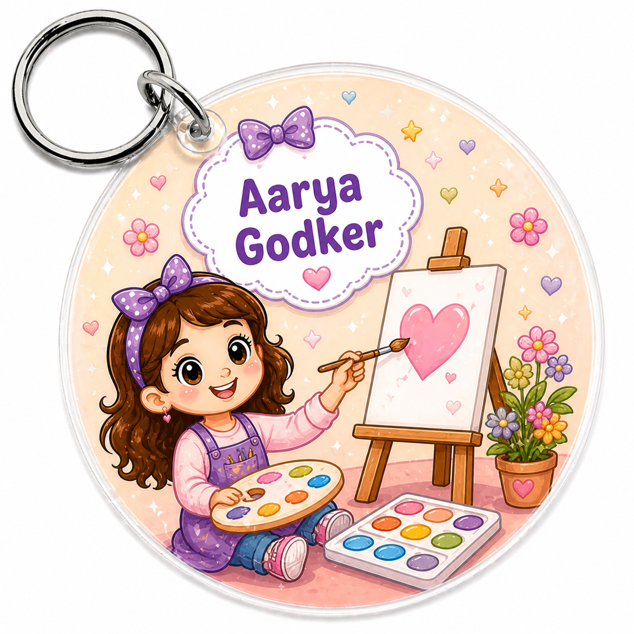 Personalized Kids Name Tag Keychain