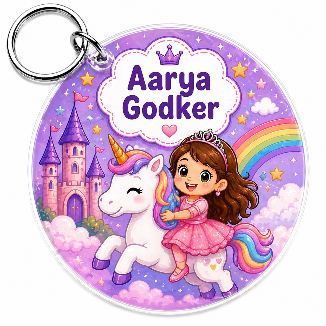 Personalized Kids Name Tag Keychain