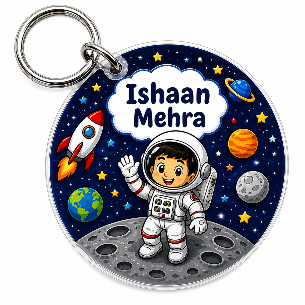 Personalized Kids Name Tag Keychain