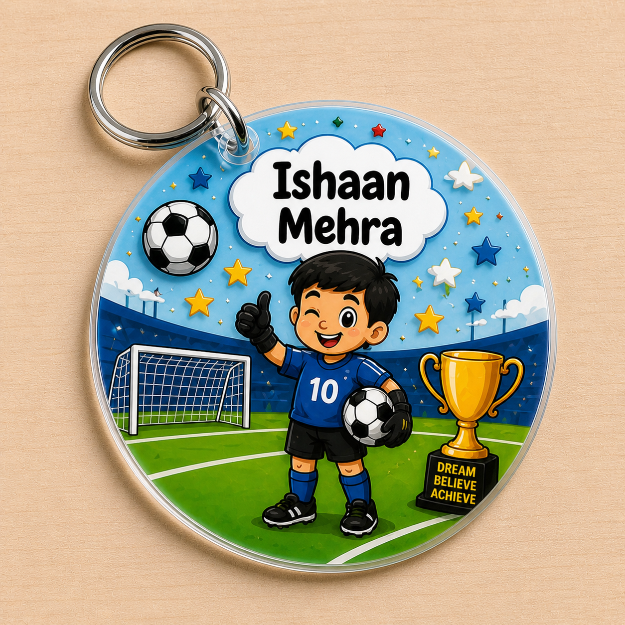Personalized Kids Name Tag Keychain
