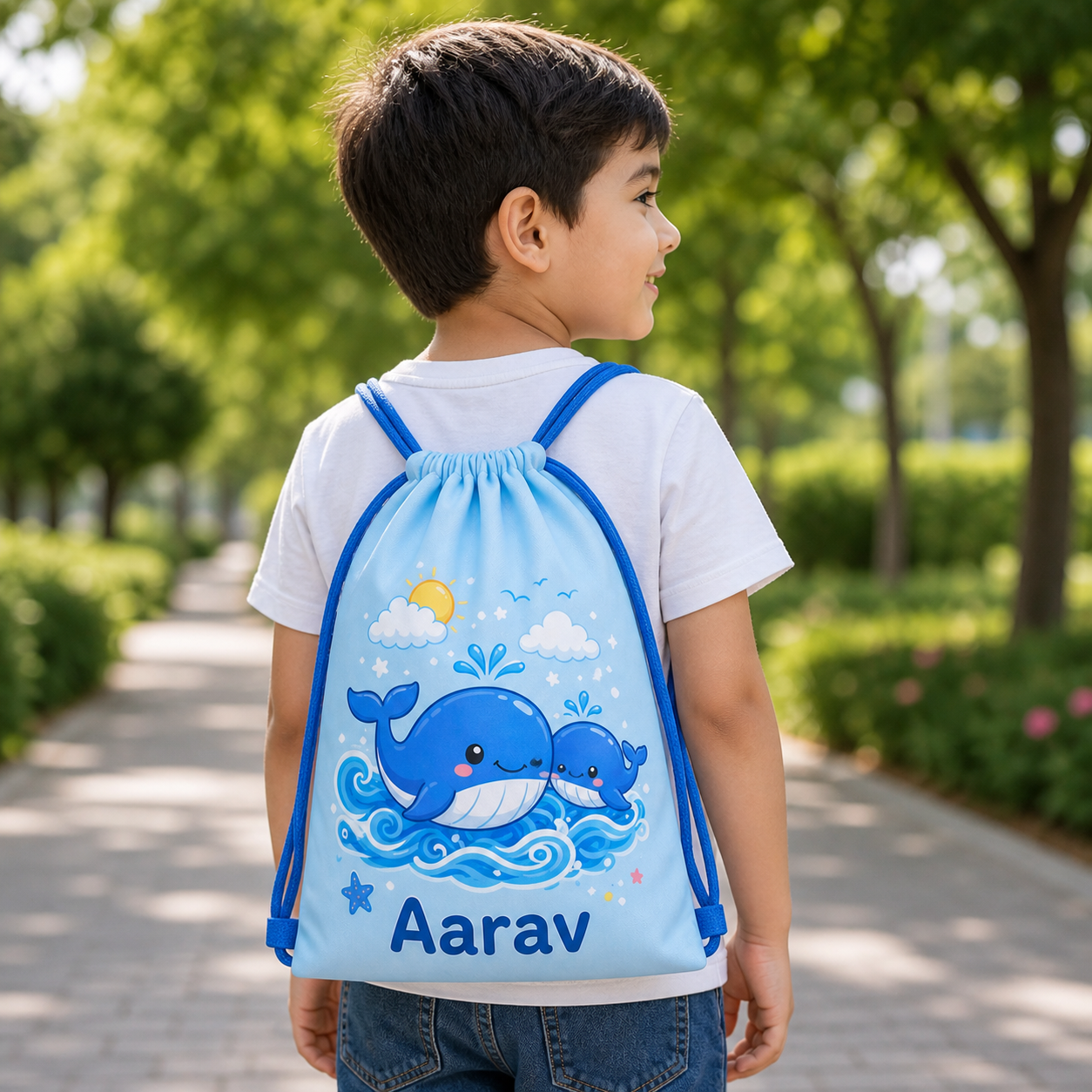 Personalized Kids Drawstring Bag