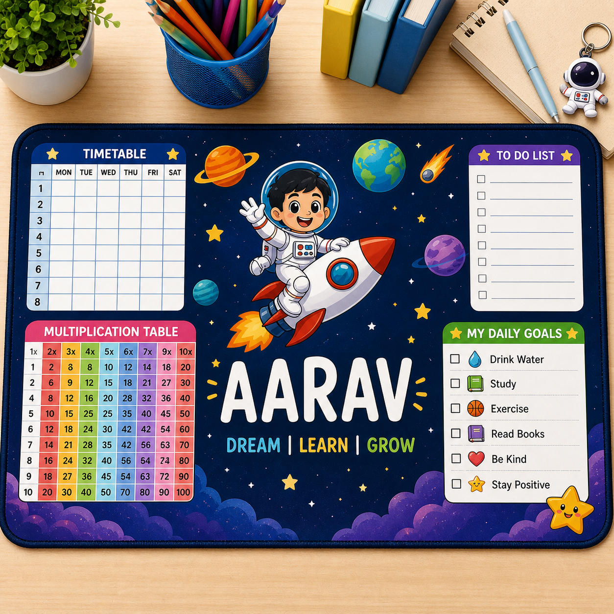 Personalized Kids Study Table Mat
