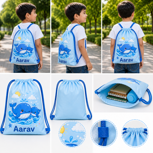 Personalized Kids Drawstring Bag