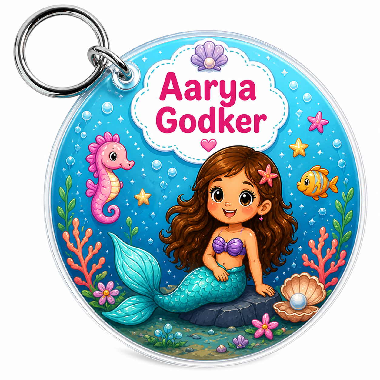 Personalized Kids Name Tag Keychain