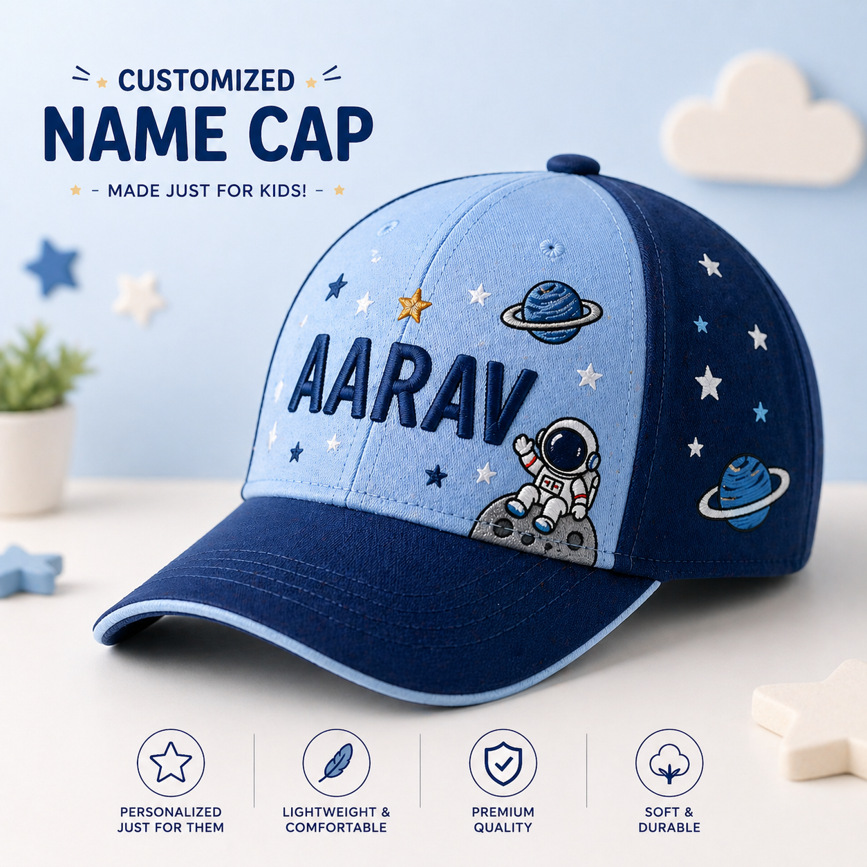 Personalized Kids Name Cap
